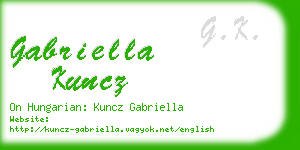 gabriella kuncz business card